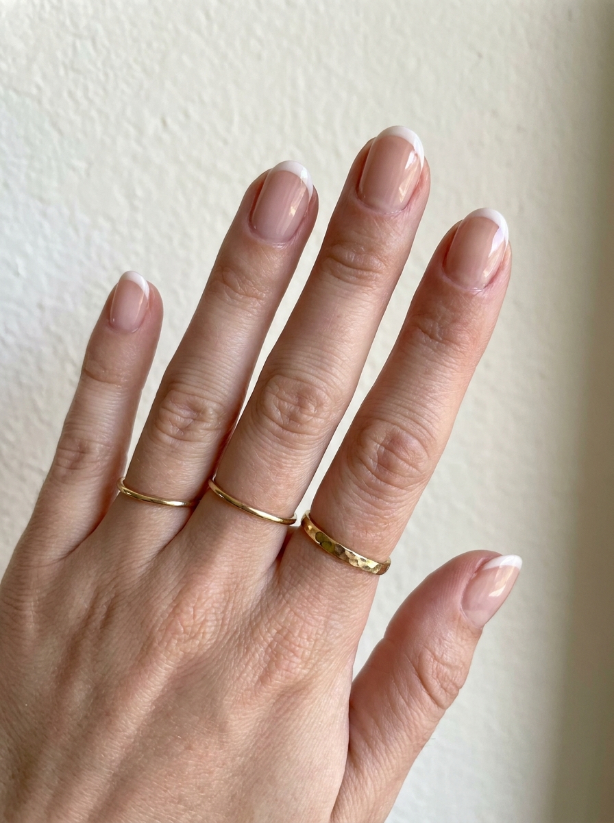 Classic Short French Nails als Kurze French Nägel Inspiration 2026